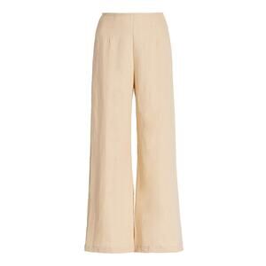 Faithfull The Brand 'Ottavio' Beige Linen Wide-Leg Pants Size XS